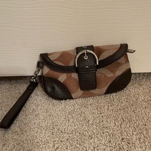 Brown Coach Wristlet